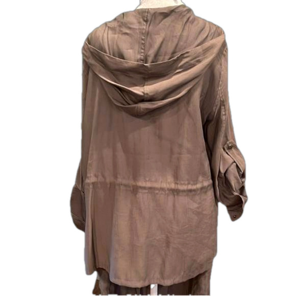 Amanda Green XL drawstring cargo pants and pocketed hooded jacket in army green - Picture 7 of 16